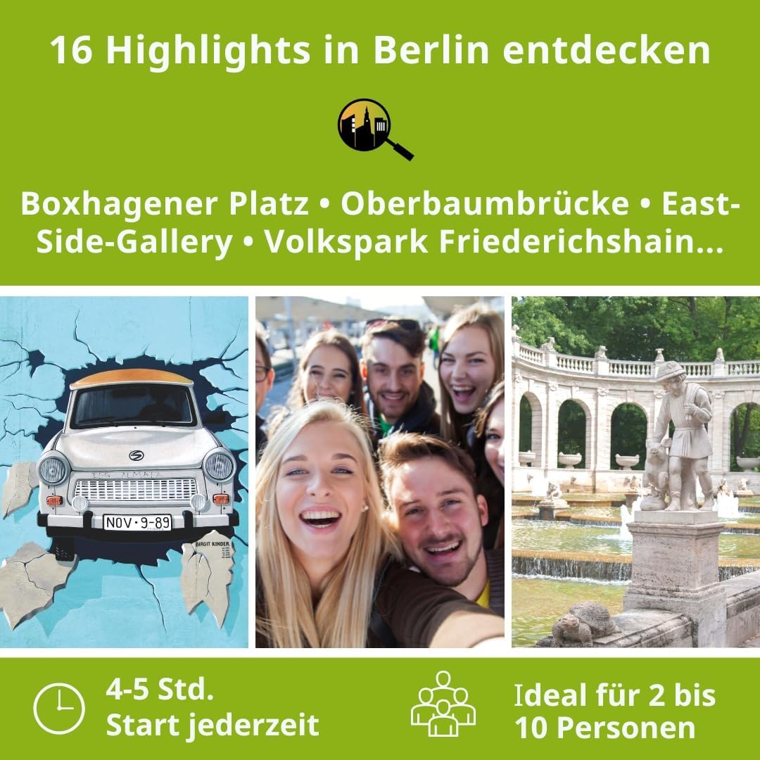 Schnitzeljagd Berlin – Stadtspiel für Erwachsene und Familien | Stadtrallye durch Friedrichshain | E