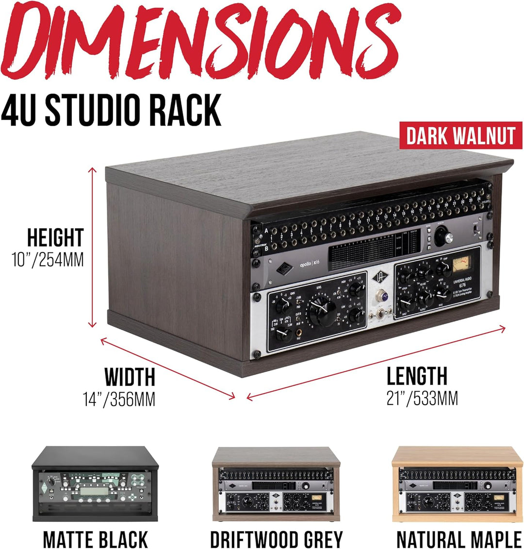 Gator Frameworks Elite Furniture Series Desktop 4U Studio Rack, schwarz (GFW-ELITERK-4U-BLK)