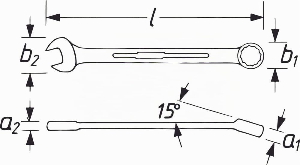 Hazet Ringmaulschlüssel ähnlichDIN3113A extralang 27mm 27 mm (Schlüsselweite), 27 mm (Schlüsselweite