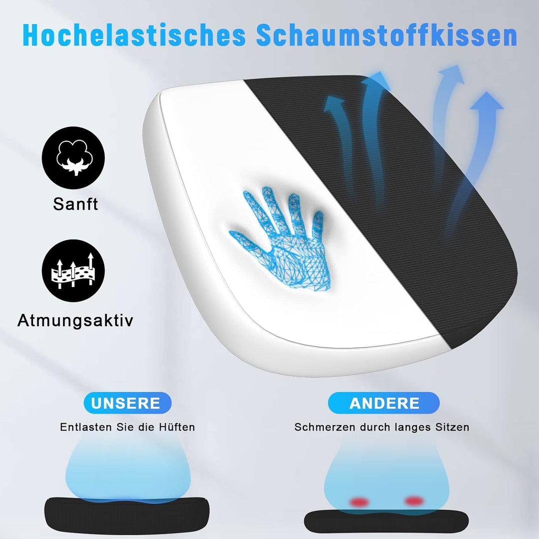 naspaluro Bürostuhl mit Verstellbaren Armlehnen, Ergonomischer Schreibtischstuhl mit Netzbespannung,