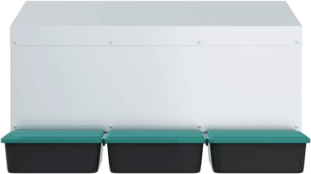 Hühner-Nistkasten mit 3 Fächern Wandmontage verzinkter Stahl Robustes Design für Innen- und Aussenbe