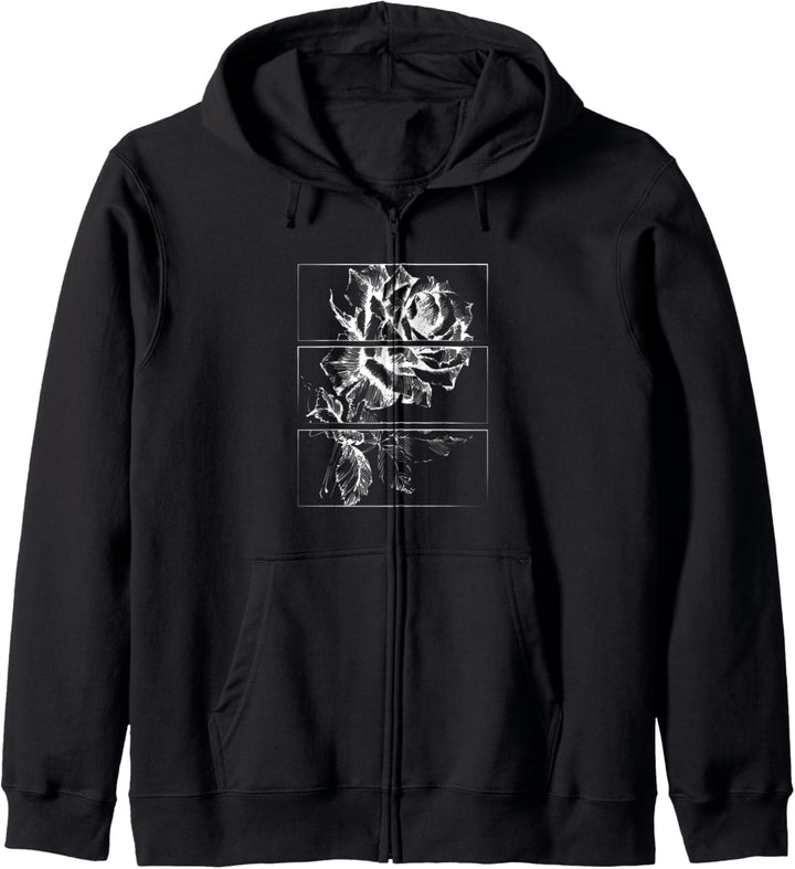 Black Roses Aesthetic Clothing Soft Grunge Clothes Goth Punk Kapuzenjacke