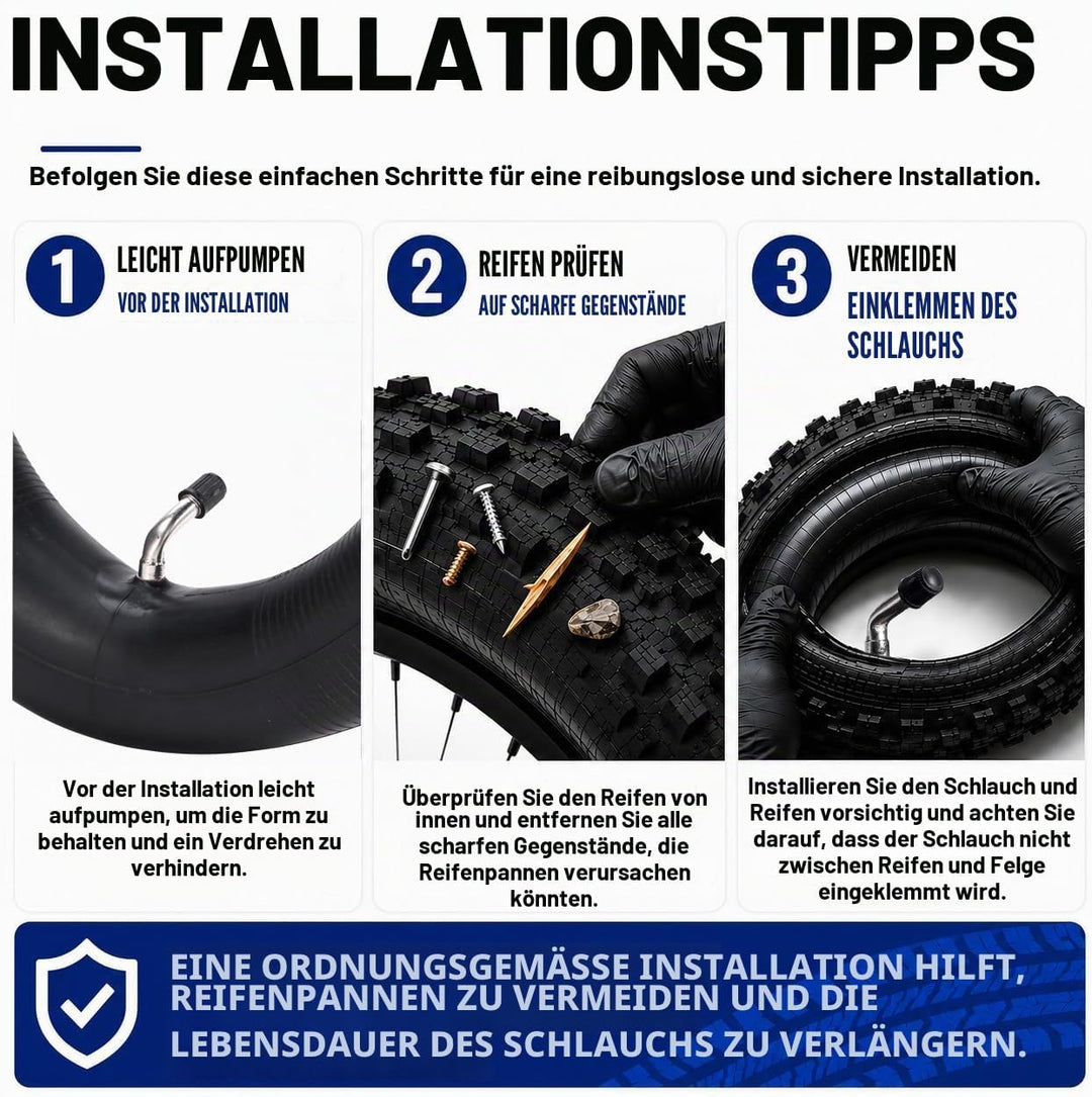(2-Pack) 10x2.75-6.5 Thicker Inner Tubes with CR202 100°Angled Valve for Electric Scooters &amp; Mini Bi