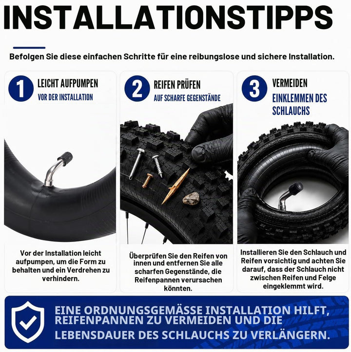 (2-Pack) 10x2.75-6.5 Thicker Inner Tubes with CR202 100°Angled Valve for Electric Scooters &amp; Mini Bi