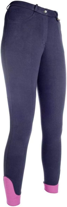 HKM 10539 Reithose Kate, Silikon-Kniebesatz Damenreithose Mädchenreithose 116-48 Dunkelblau 34, Dunk