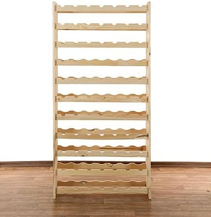 PROREGAL Weinregal PINOTWINE C | HxBxT 138,4x72,8x26,5cm | 77 Flaschen | Massives Kiefernholz | Natu