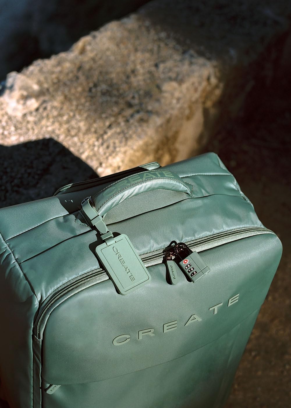 CREATE / Luggage Studio Soft/Polyester Soft Koffer Salbeigrün / 47x25.5x65cm / TSA Vorhängeschloss,