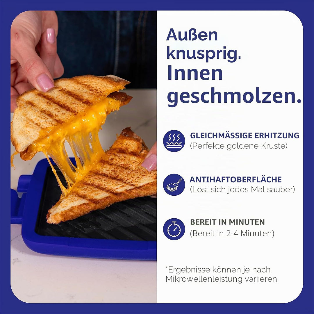 Classic™ Mikrowellen-Sandwichmaker, Mikrowellen-Grill, Toaster, Grilled-Cheese-Sandwichmaker in 3 Mi