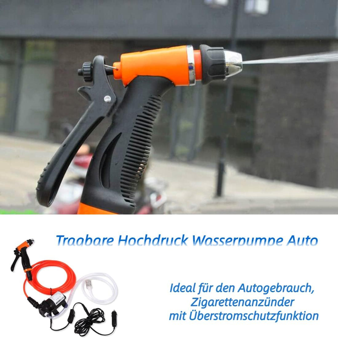 Wasserpumpe,12V Mini Wasserpumpe Tragbarer selbstansaugender Hochdruckreiniger Reiniger Wasserpumpe