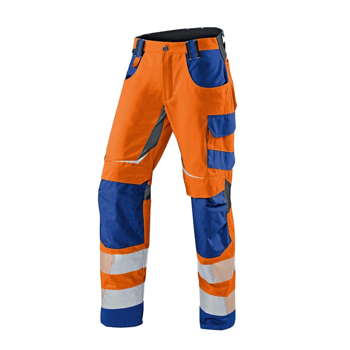 KÜBLER REFLECTIQ Sommerhose PSA 2 Warnorange/Kbl.blau 90, Warnorange/Kbl.blau 90