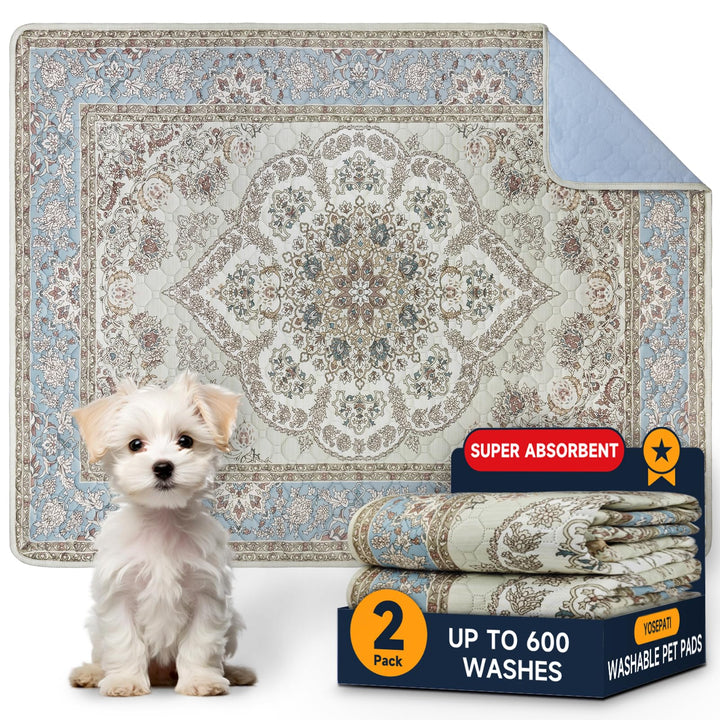 Waschbare Pinkelpads für Hunde, 2 Stück Wiederverwendbare Puppy Pads 60x45cm Super saugfähige wasser