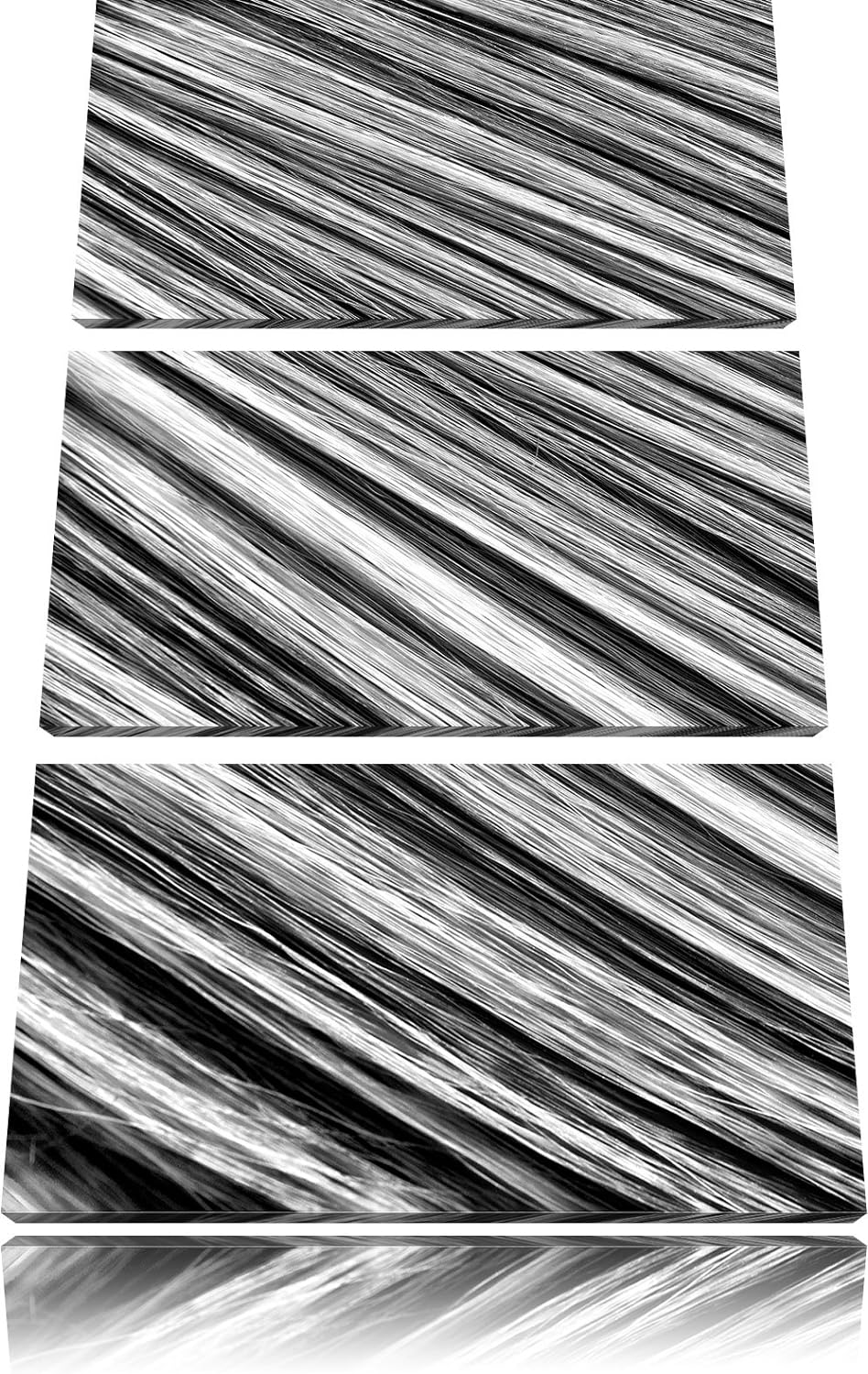 Pixxprint Monocrome, Bunte Streifen 3-Teiler Leinwandbild 120x80 Bild auf Leinwand