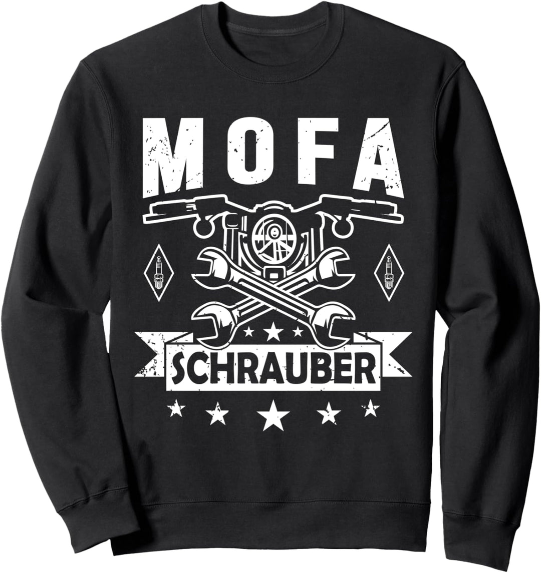 Mofa Schrauber Moped Zweitakter Motor frisieren Werkstatt Sweatshirt