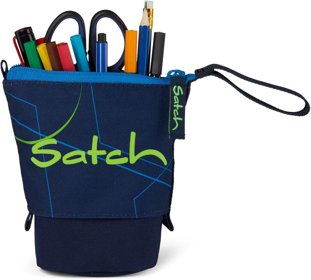 Satch Pencil Slider Federmäppchen Stiftehalter zum Stehen 3 Innenfächer Geheimfach Recycelte Materia