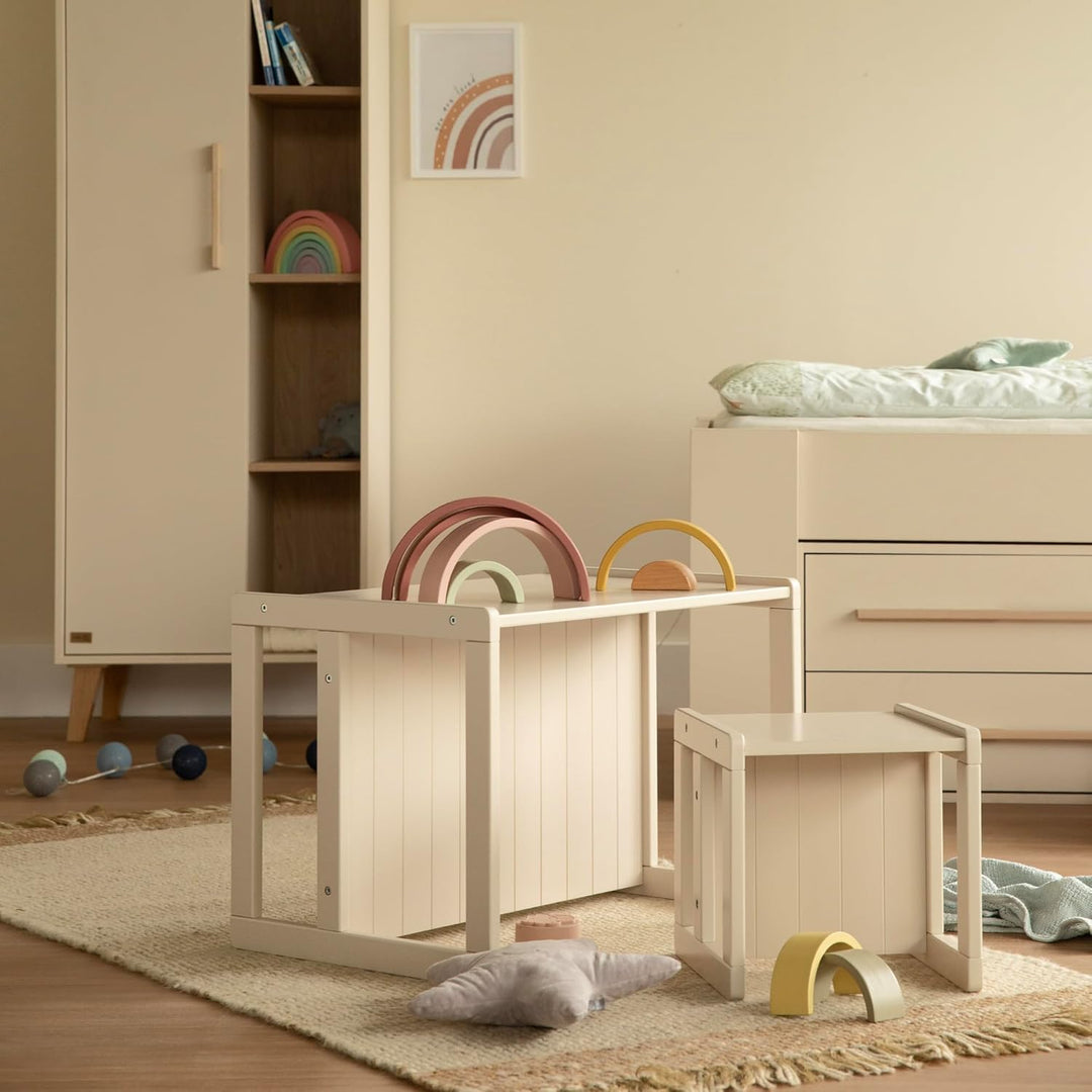 roba Sitzbank für Kinder im Landhausstil - Bank zum Wenden mit 2 Sitzhöhen - als Kindertisch verwend