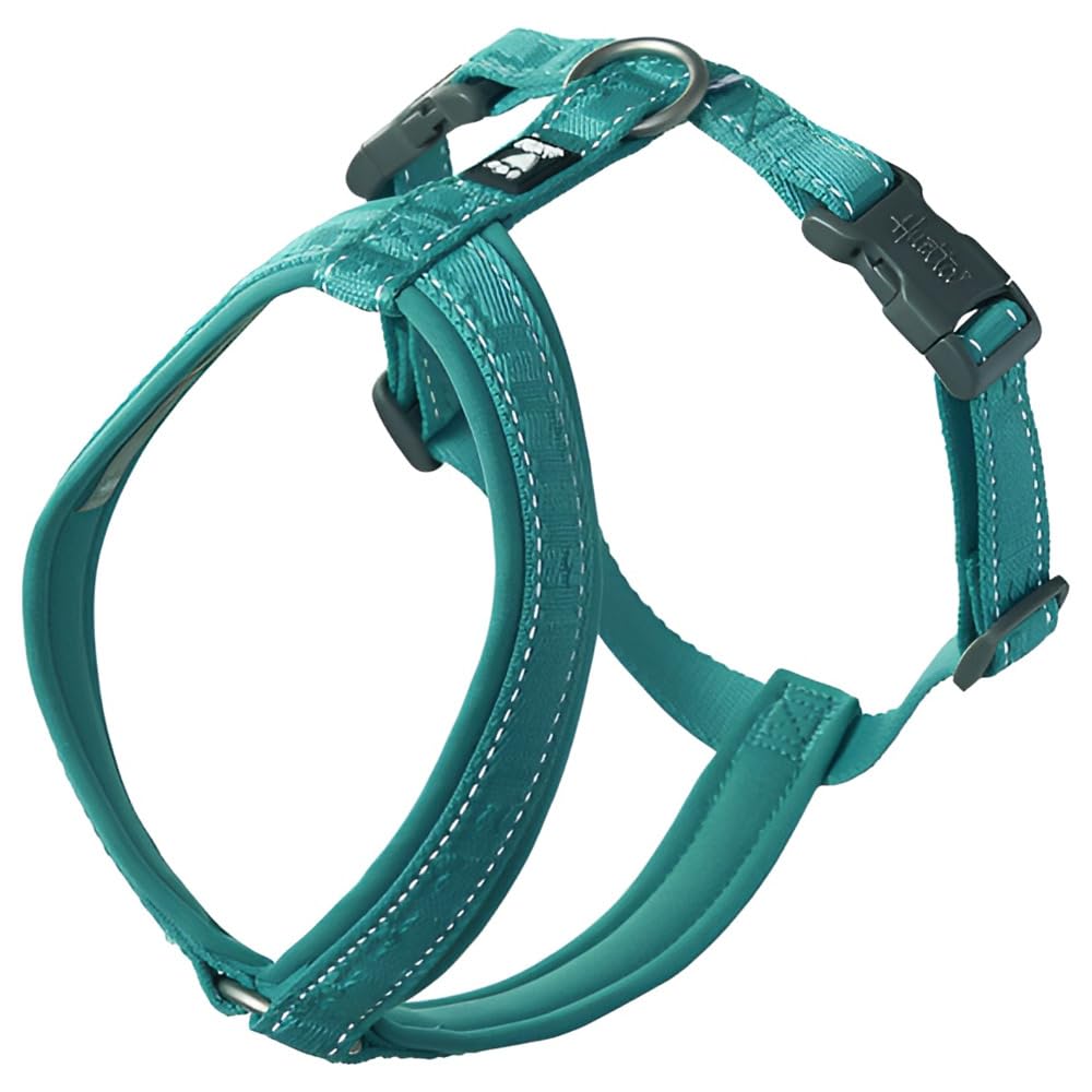 Hurtta Casual Y-Geschirr ECO Komfortables nachhaltiges Hundegeschirr (Peacock, 35-45 cm) 35-45 cm Pe