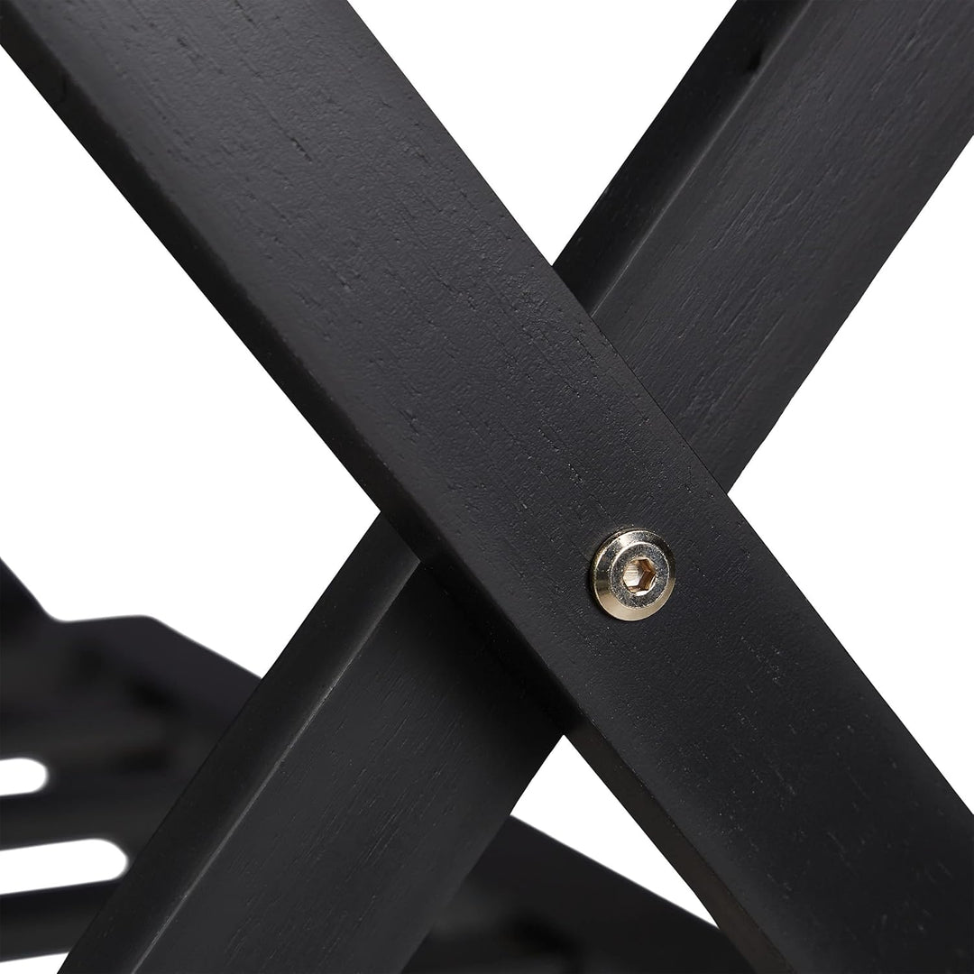 Relaxdays Kofferständer, klappbar, Bambus, HxBxT: 59 x 68 x 40 cm, Gepäckständer mit Ablage, Koffera