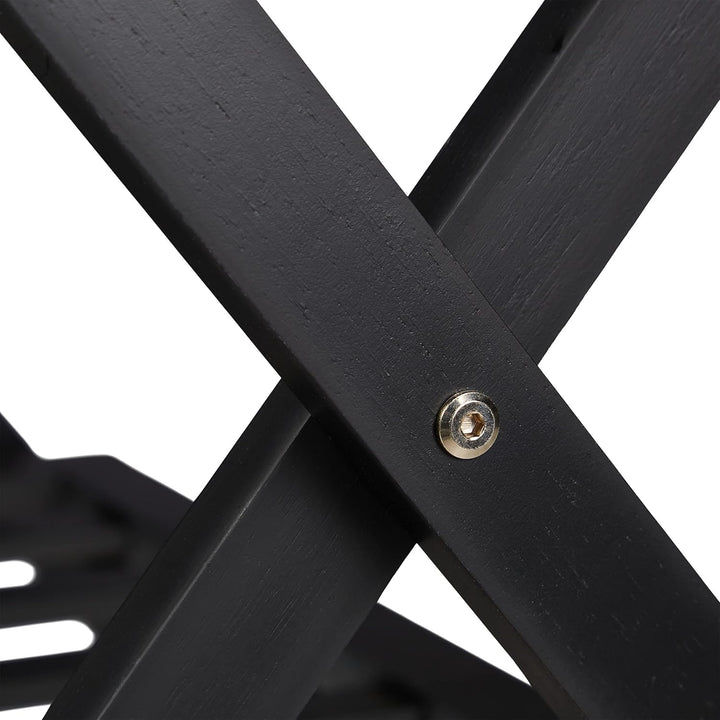 Relaxdays Kofferständer, klappbar, Bambus, HxBxT: 59 x 68 x 40 cm, Gepäckständer mit Ablage, Koffera