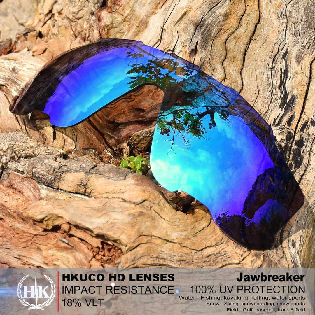 HKUCO Plus Mens Replacement Lenses For Oakley Jawbreaker - 2 pair