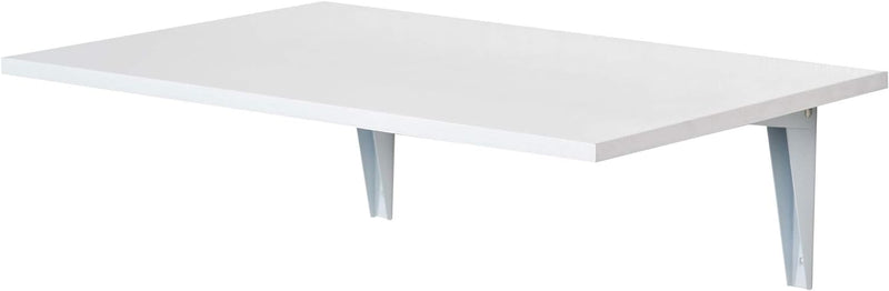 HOMCOM Wandklapptisch Wandtisch Klapptisch Esstisch Schreibtisch, MDF, Weiss, 60x40cm, Weiss