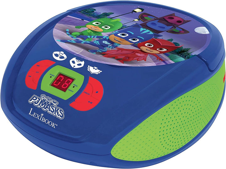 Lexibook PJMAsks Boombox CD-Player, AUX-Eingangsbuchse, AC-Betrieb oder Batterie, Blau/Schwarz, RCD1