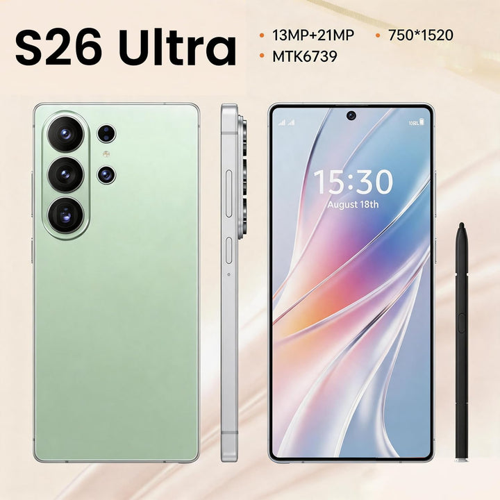 4G Smartphone, 6,6 Zoll HD Display, 4GB+32GB Speicher (erweiterbar bis 256GB), 13MP Front- &amp; 21MP Rü