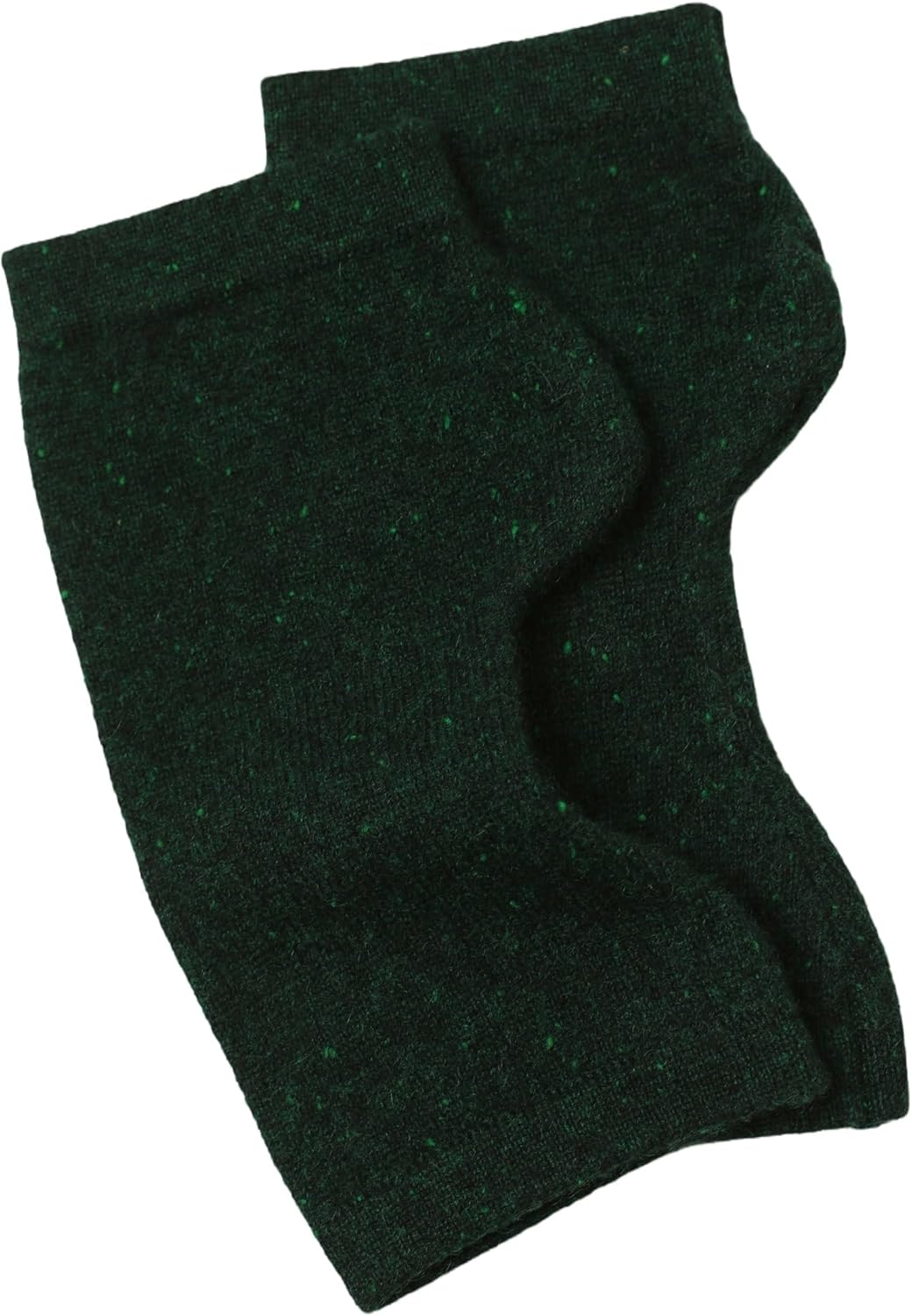 Kaschmir-Wolle Damen Pulswärmer fingerlose Handschuhe Hand-Stulpen 19 cm X 10 cm dunkel-grün, 19 cm