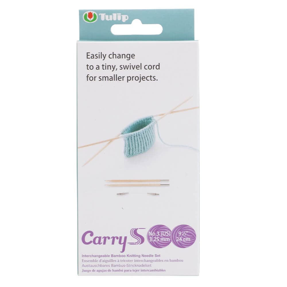 Tulip TCS-13 Long Interchangeable Knitting Needle, Silver, Brown, Beige, Einheitsgrösse