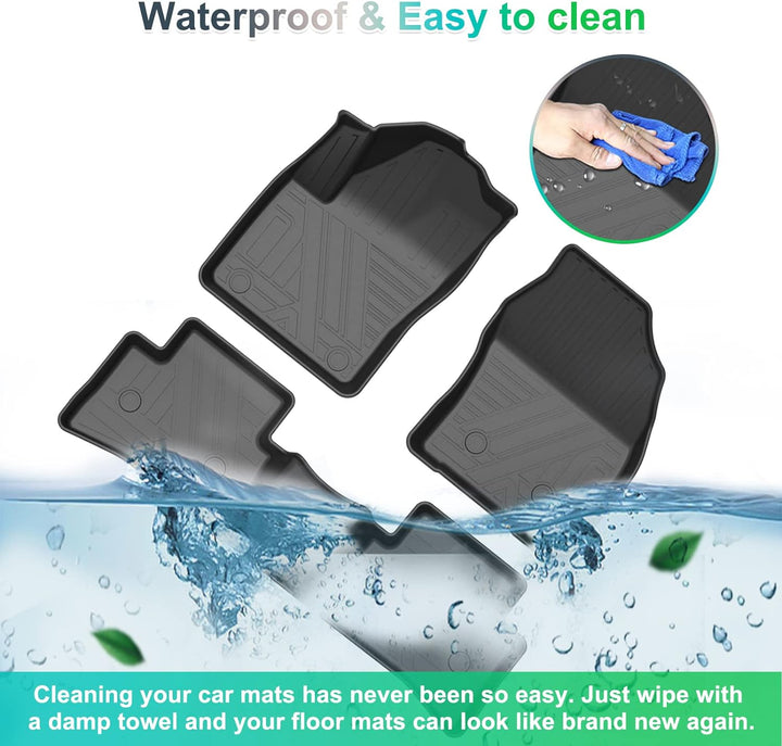 GAFAT Toyot-a C-HR 2016-2023 Fussmatten, CHR Fussmatten Gummimatten Original, 3D-Scannen TPE Hoher R