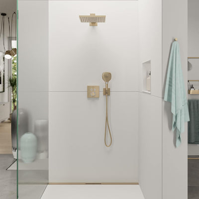 hansgrohe Wandanschluss mit Duschkopfhalterung FixFit E, Brushed Bronze, Brushed Bronze