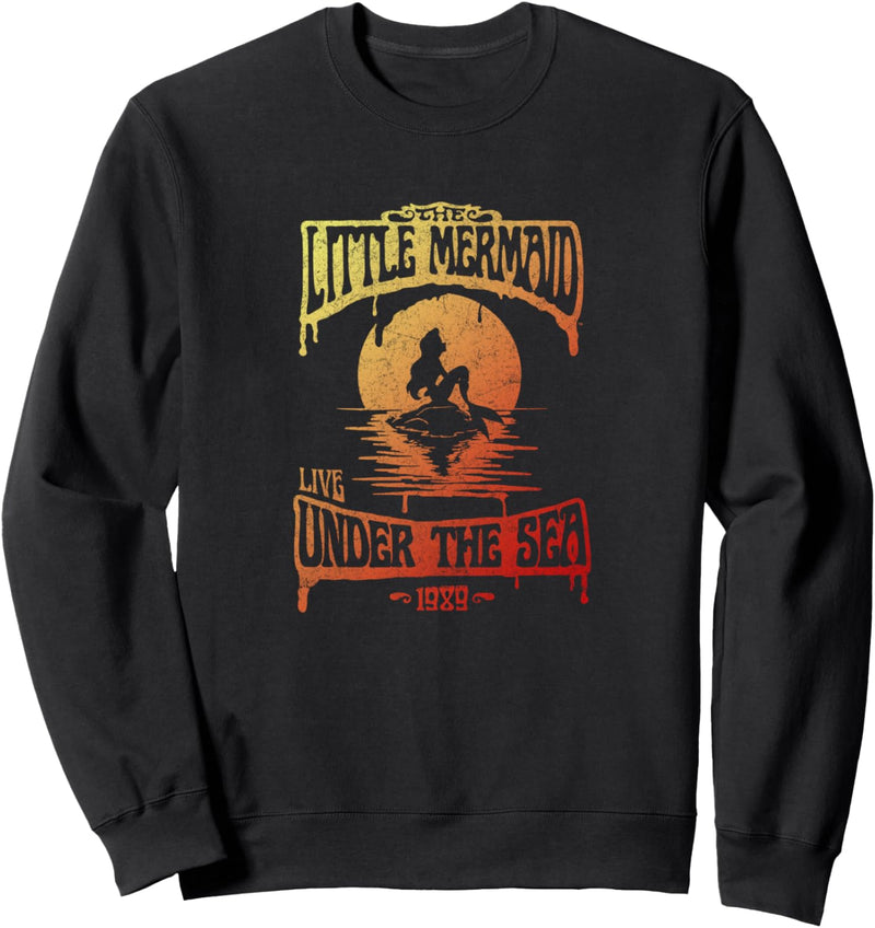 Disney The Little Mermaid Ariel Silhouette Red Ombre Sweatshirt