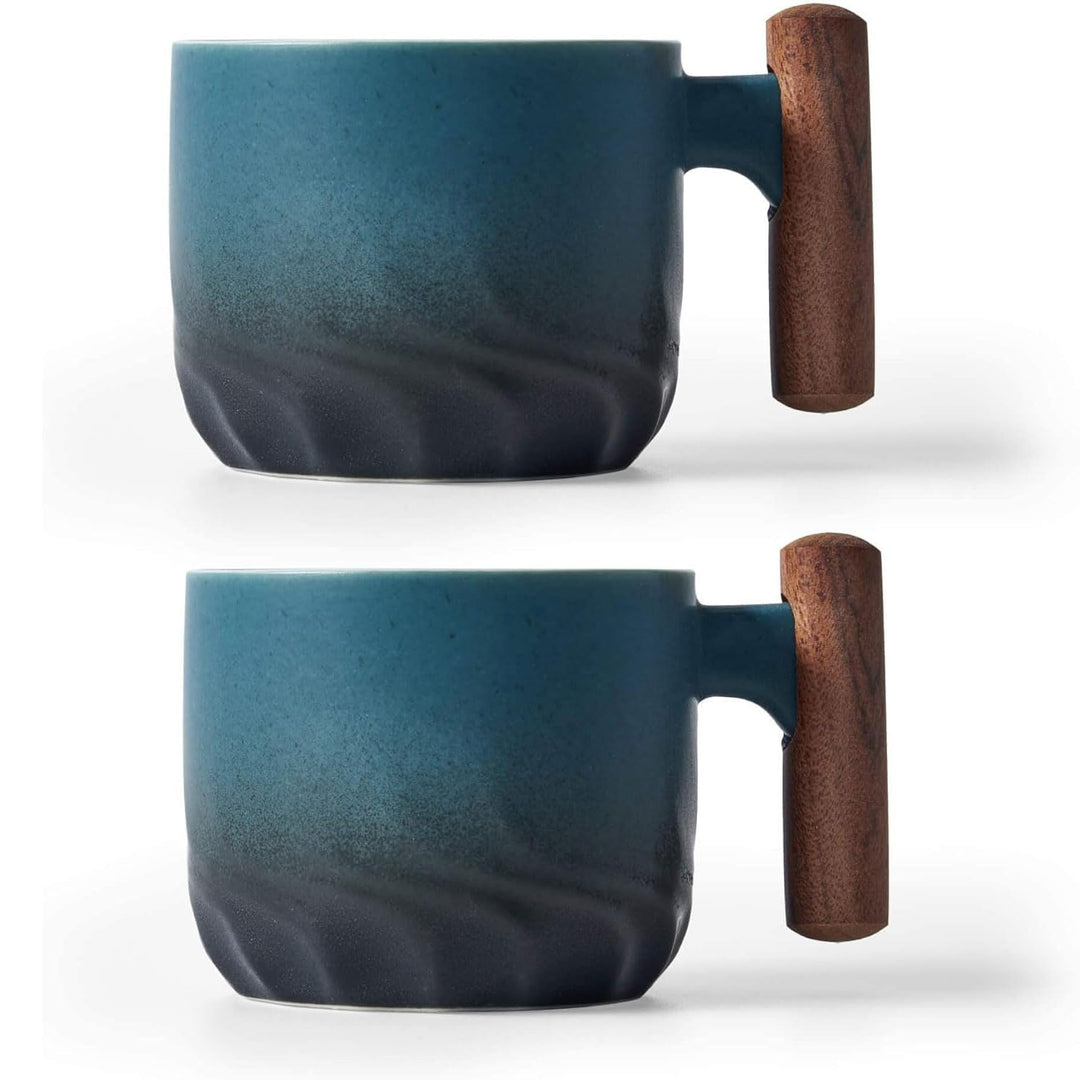 ERBO 2er Set Espressotassen 70 ml, Premium Espresso Tassen mit Henkel, Mini Teetasse Kaffeetasse aus