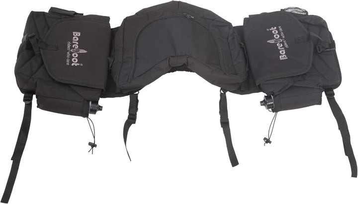 Barefoot Satteltasche schwarz – Gepolsterte, Wasserabweisende Packtaschen mit abnehmbarem Mittelteil