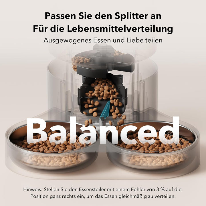 PETLIBRO 5G Wi-Fi Futterautomat für 2 Katzen und Hunde mit APP, WLAN-Haustierfutterspender, Automati