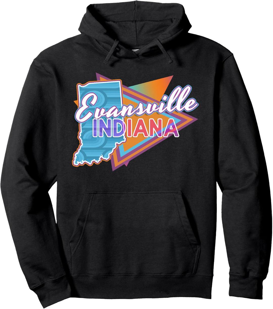 Evansville Indiana Vintage Retro Rückfall Pullover Hoodie