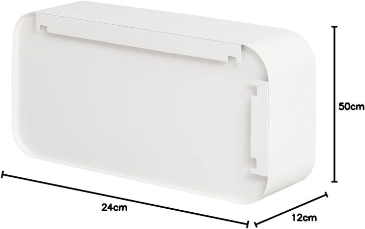 Sealskin Brix Wandregal Rechteck, Hängeregal aus pulverbeschichtetem Metall, Farbe: Weiss, Abmessung