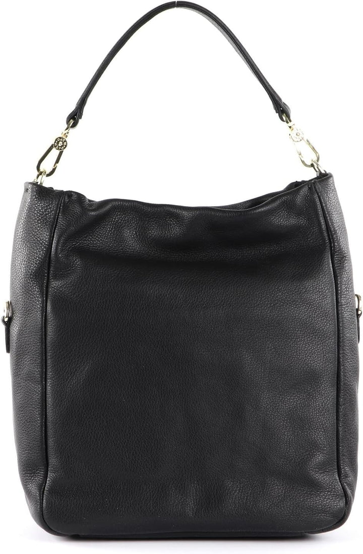 Abro Leather Dalia Hobo Bag Raquel Small S Black/Gold