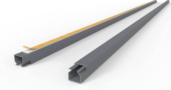 Kabelkanal Selbstklebend Pro mit Schaumklebeband, Kabelschacht 50m 12x12mm - 50x1m, Gray - Grau 50m