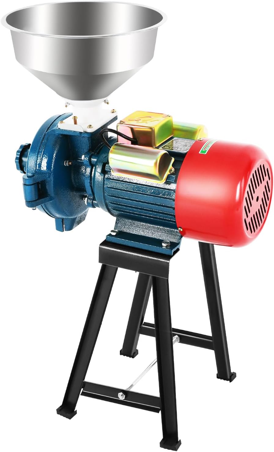 Elektrische Getreidemühle, Schrotmühle 2200W, Kornmühle 1400 U/min, Hoher Wirkungsgrad Schleifmittel