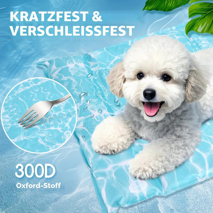 Nobleza Kühlmatte Hund und Katze, Kühlmatte für Hunde und Katzen, Design mit 6cm Zusätzlichem Halski