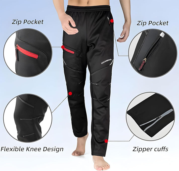 ROCKBROS Winter Jacke/Hose Fahrradbekleidung Herren Fahrrad Radjacke Lange Windjacke Radhose Freizei