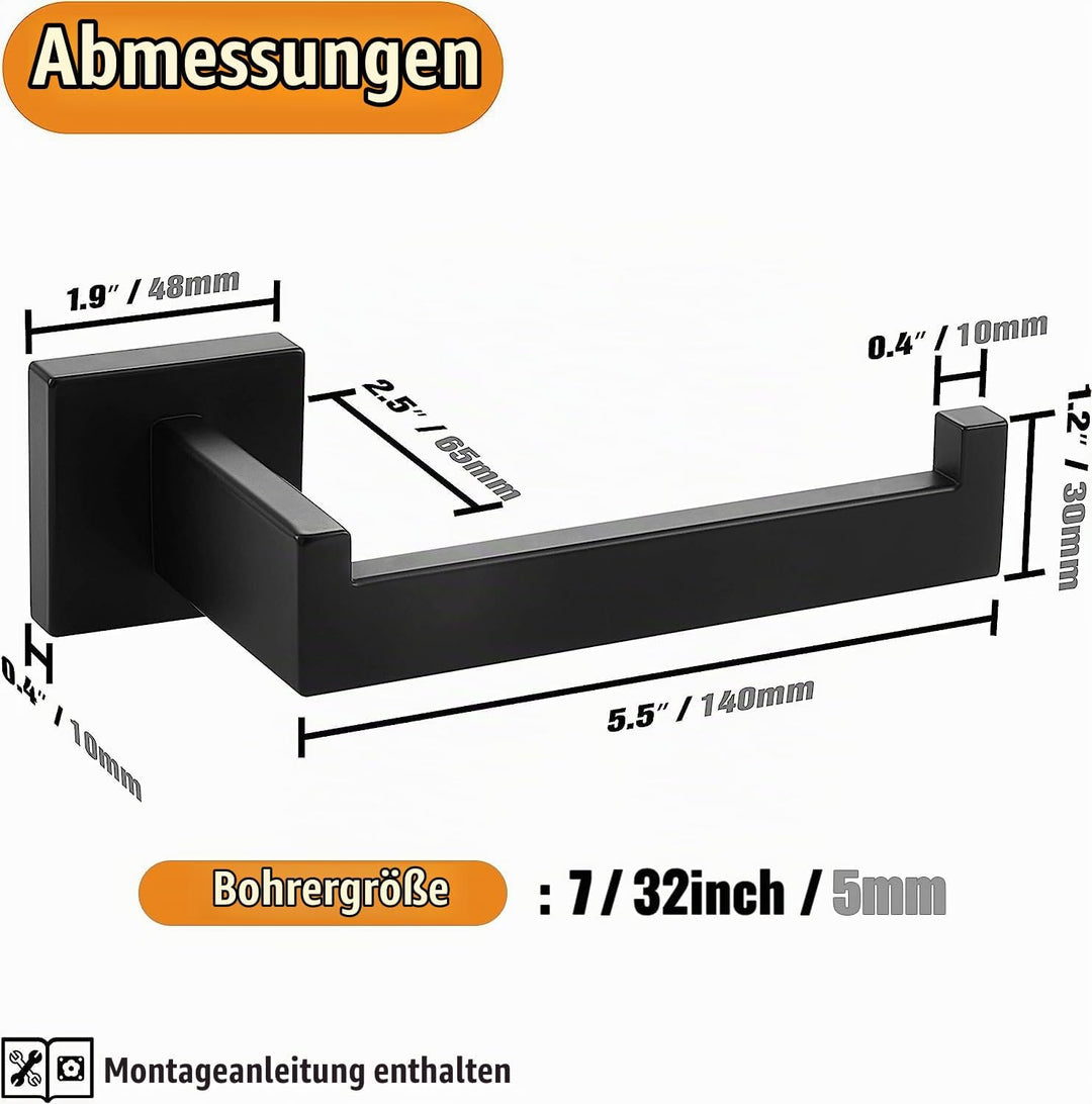 HITSLAM Toilettenpapierhalter, WC Edelstahl Klopapierhalter für Küche und Badzimmer Toilette Toilett