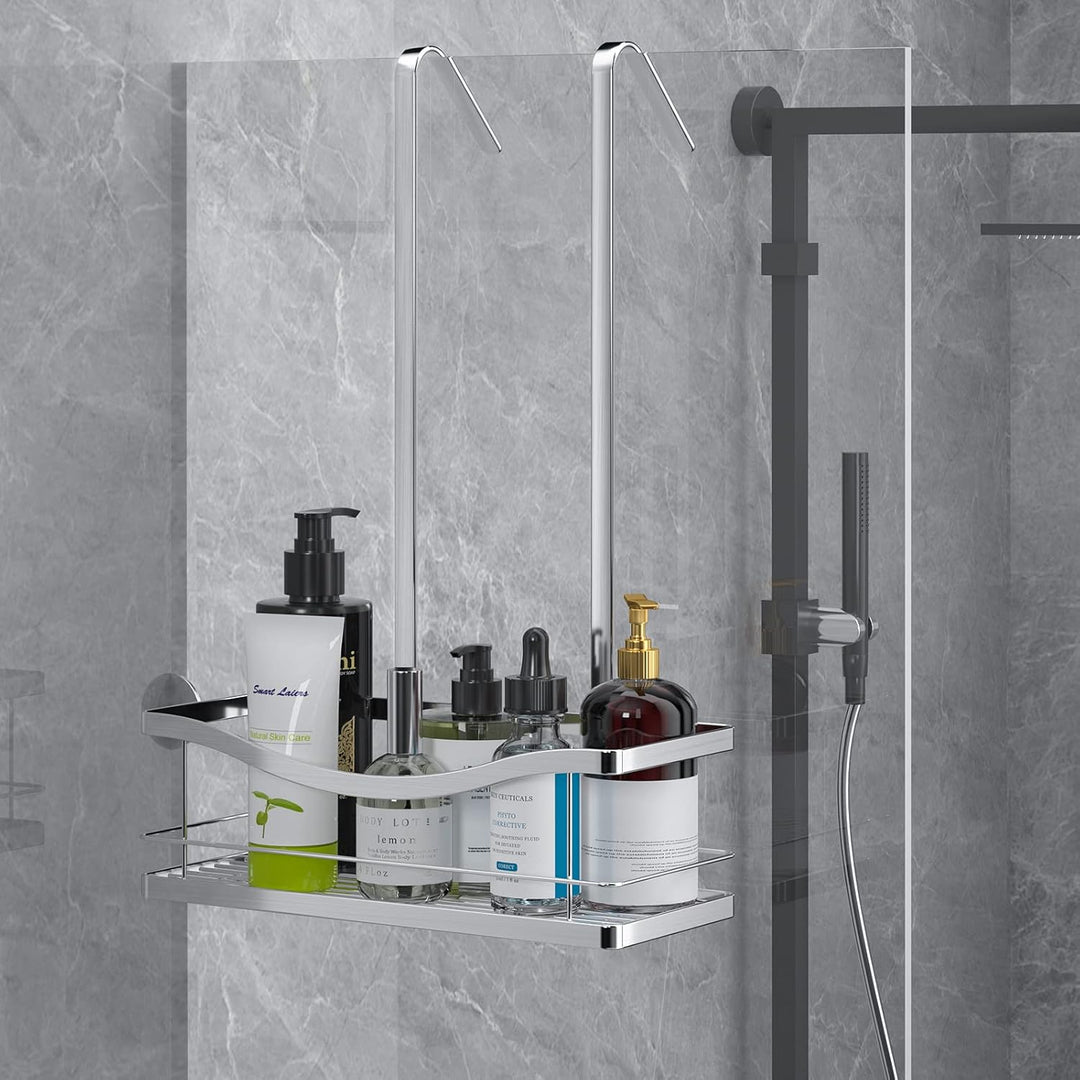 Duschregal zum Hängen, Duschablage Hängend Ohne Bohren für Duschwand, Duschkorb Dusche Hängeregal Ed
