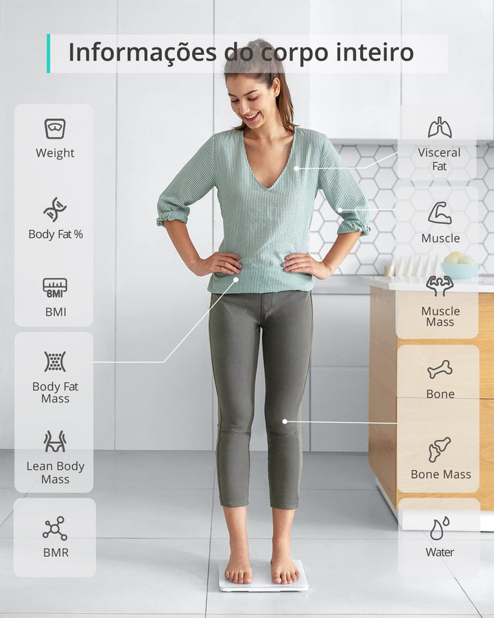 eufy Smart Scale C1 Körperanalysewaage Wägebereich (max.)=150kg Weiss