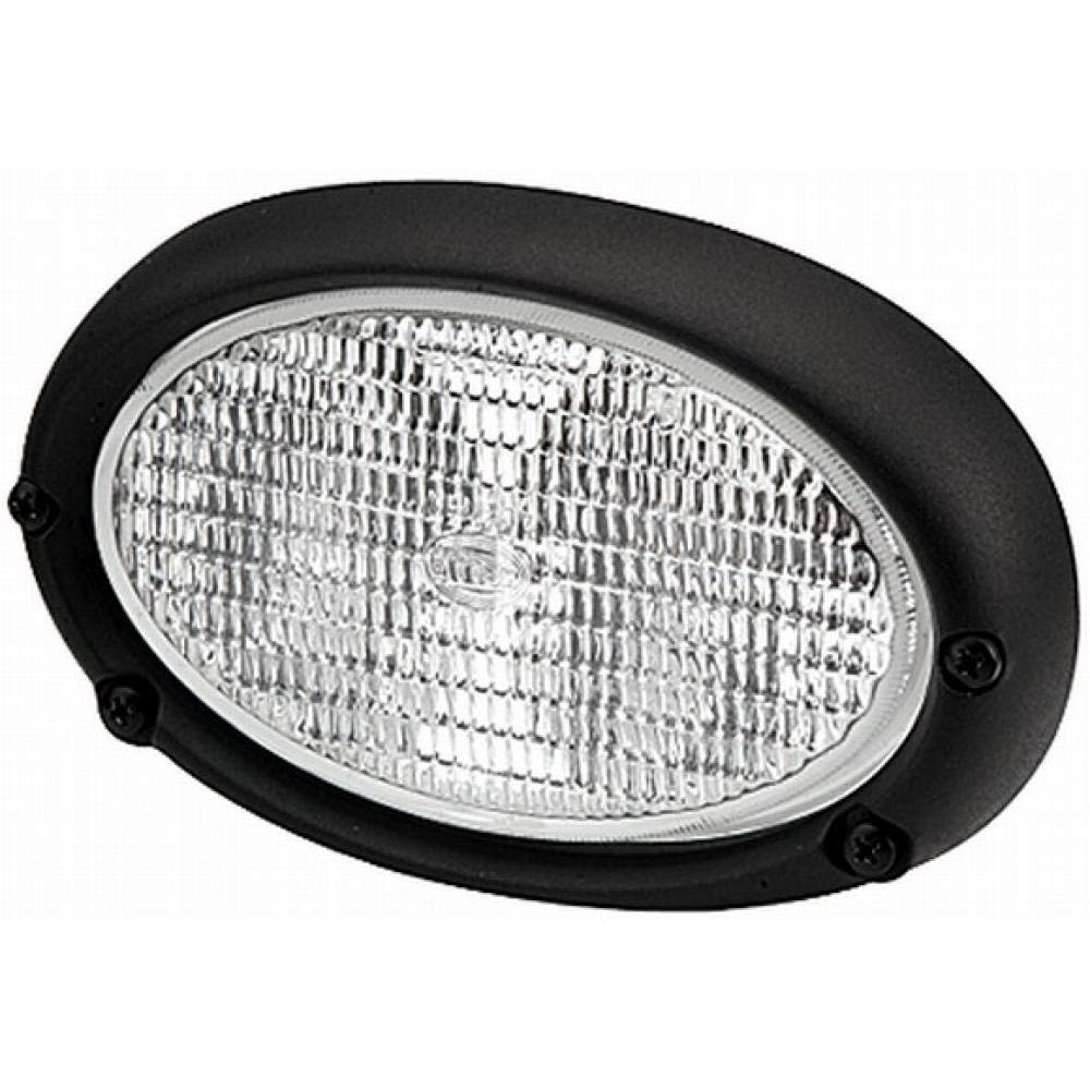 HELLA - Halogen-Arbeitsscheinwerfer - Oval 100 - 12V - Einbau/Schraubanschluss - 4-Punkt Befestigung