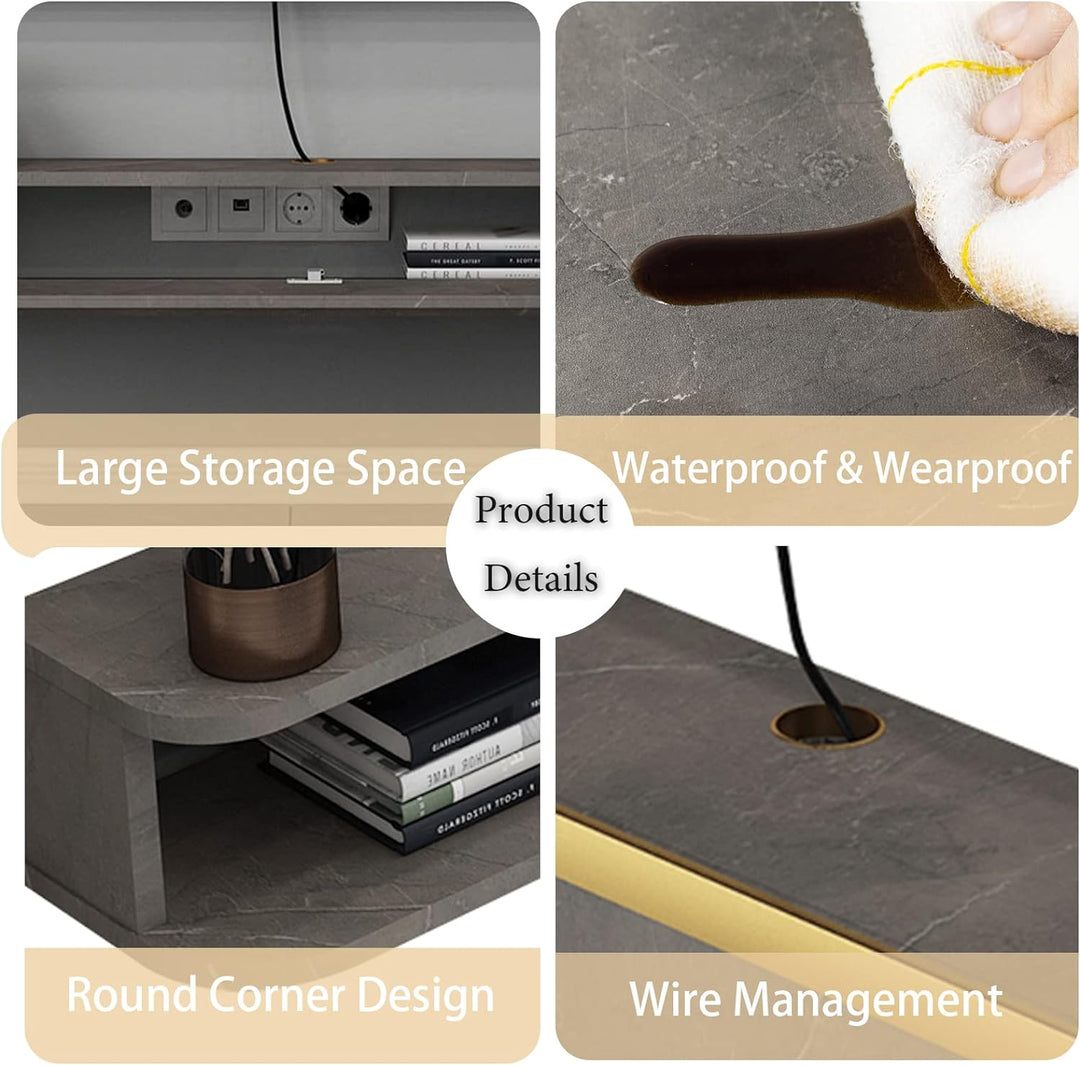 Pmnianhua TV Lowboard Hängend, TV Schrank Hängend, Wand befestigter schwimmender TV-Ständer Unterhal