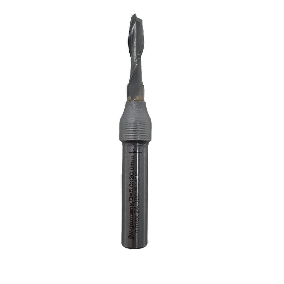 jjw-germany VHM - Spiralnutfräser Nutfräser Z= 2 für Hand Oberfräse mit Stahlschaft 8,0mm (D= 5,0 mm