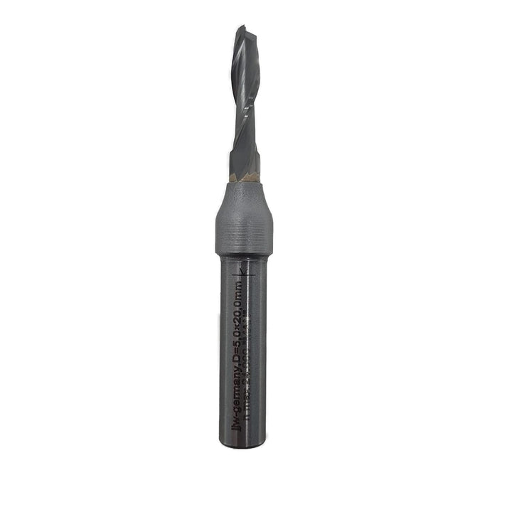 jjw-germany VHM - Spiralnutfräser Nutfräser Z= 2 für Hand Oberfräse mit Stahlschaft 8,0mm (D= 5,0 mm