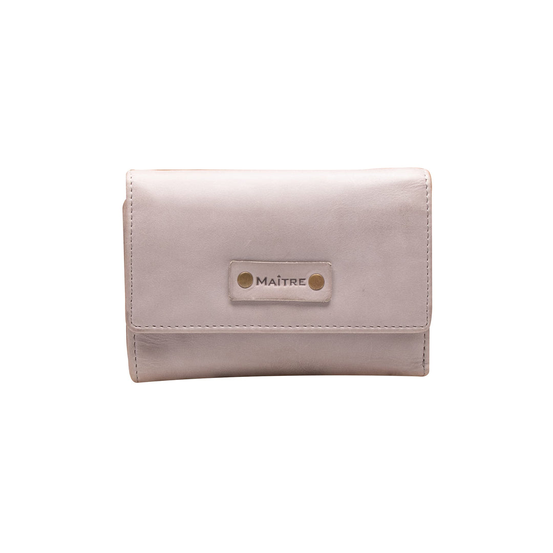 Maitre - Steinbach Doris Purse mh12f Hellgrau 14X10 Farbe:hellgrau / Material:cotton,cow Leather, 14