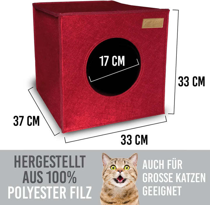 Katzenhöhle Filz fürs Regal z.B. Kallax oder Expedit I Kuschelhöhle Regal I Katzenhöhle für 2 Katzen
